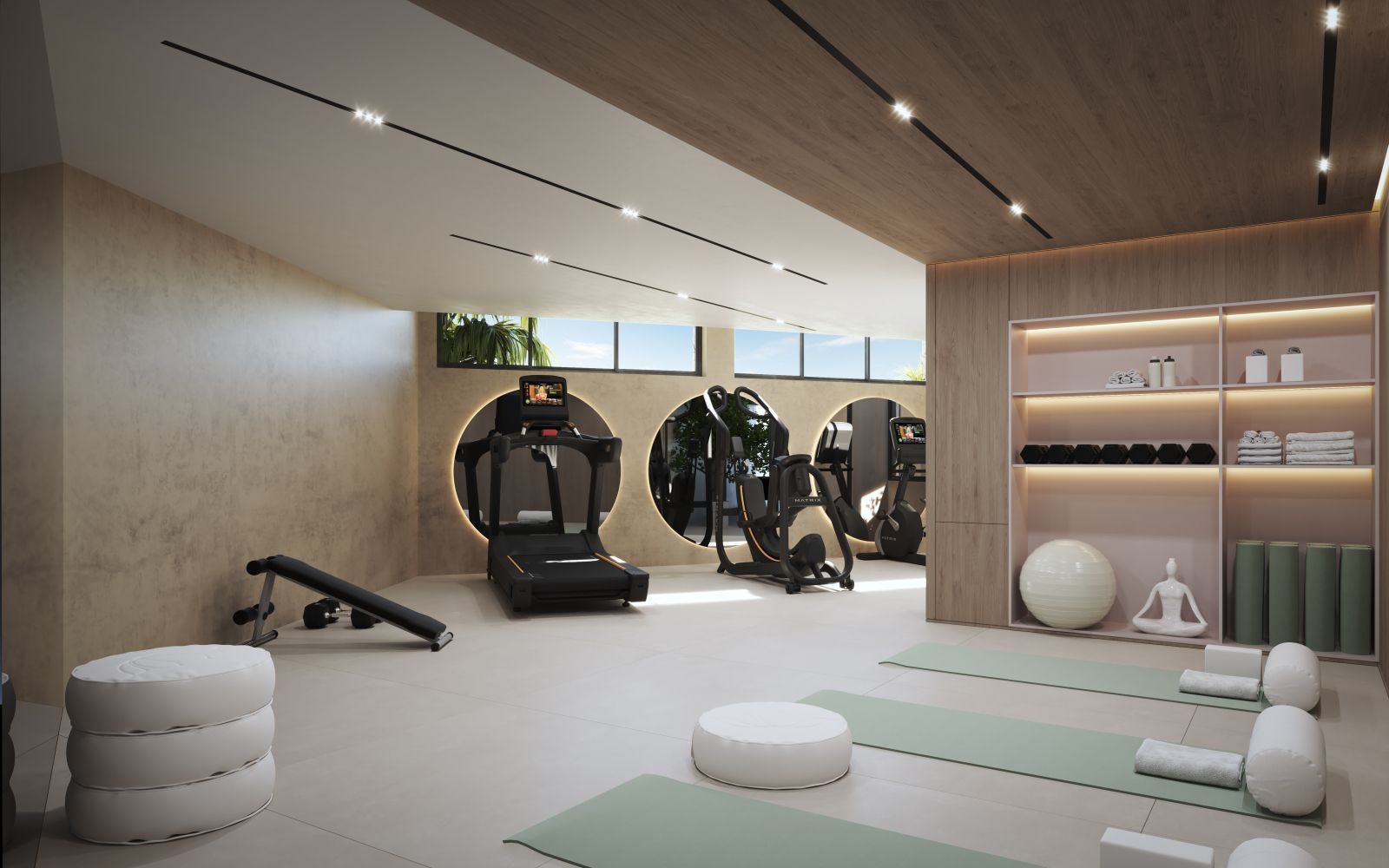 04 modern home gym with view